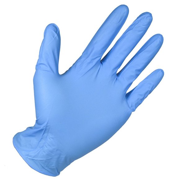 LARGE - 10 BOXES - Blue Nitrile Industrial Gloves - Nails, Cleaning, Food, Salon - Picture 10 of 11